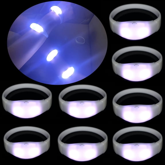 100PCS LED Bracelets Sound Control Glow Bracelets Silicone Glow Bangle Bracelet Wedding Party Favors Christmas Wholesale