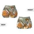 thumbnail image 5 of Picia Skeleton Cowboy And Guitar Printed Workout Shorts for Women Seamless Scrunch Butt Lifting High Waisted Yoga Gym Booty Running Moisture-wicking Short Pants-Small, 5 of 9