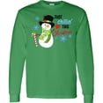 thumbnail image 3 of Inktastic Just Chillin' This Christmas Fun Snowman in Top Hat Long Sleeve T-Shirt, 3 of 5
