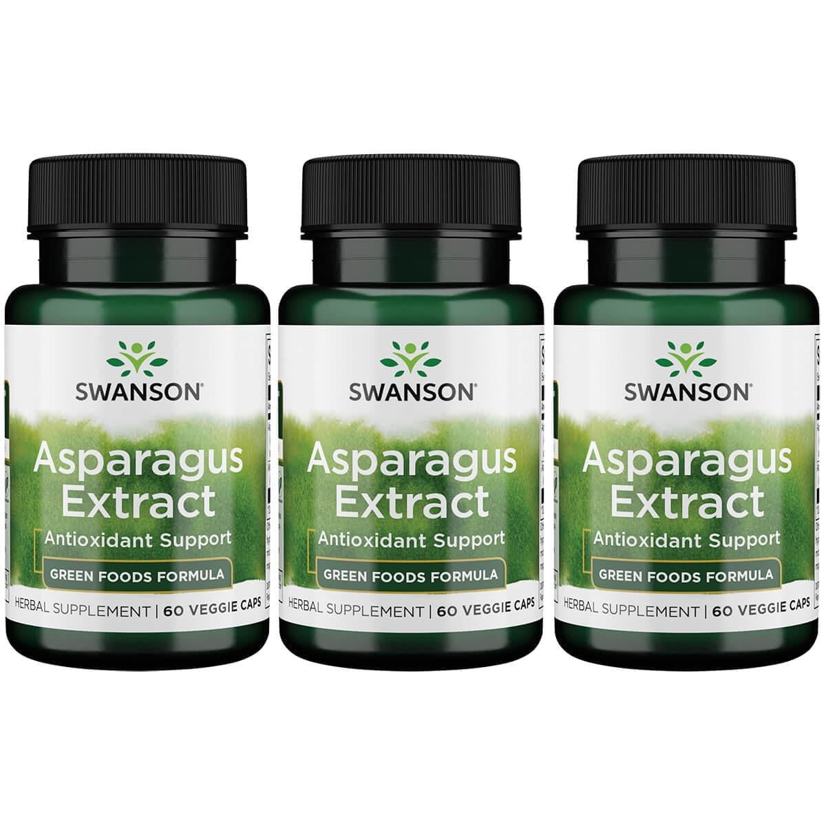 Swanson Asparagus Extract 60 Veg Caps 3 Pack