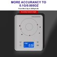 thumbnail image 4 of MEGAWISE High Precision Coffee Scale with Timer, Dual Power Supply, Waterproof Tempered Glass, 5 Weighing Modes, Professional Coffee Brewing Timer, 4 of 4