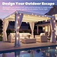 thumbnail image 6 of MELLCOM Louvered Pergola 12x12, Aluminum Pergola with Adjustable Louvered Roofs, Outdoor Gazebo with Waterproof Curtains and Nets, White, 6 of 7