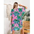 thumbnail image 3 of Ekouaer Women' Swimsuit Coverup Chiffon Floral Bathing Suit Cover Up Ruffled Summer Beachwear Bikini Coverups, 3 of 6