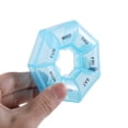 thumbnail image 5 of Unique Bargains Lightweight 7 Grids Polygonal Pill Case Clear Blue, 5 of 6