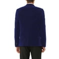 thumbnail image 3 of INSPIRE CHIC Men's Velvet Blazer One Button Party Prom Tuxedo Dinner Suit Jacket L Blue, 3 of 7