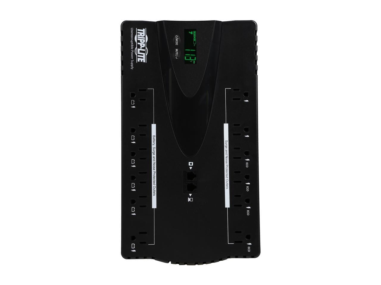 Tripp Lite 850VA 425W 120V Eco 12-Outlet UPS Battery Backup ECO850LCD