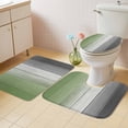 thumbnail image 2 of Sage Green Gray Ombre Bath Mat 3 Piece Bathroom Rug Set, Vintage Country Wooden Non Slip Bath Rug Contour Mat and Toilet Lid Cover, Absorbent Shower Mats Soft Bath Rugs and Mats Sets, 2 of 8