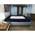 thumbnail image 5 of D.N.G. BEDDINGS 1 Piece Box Spring Cover - 100% Egyptian Cotton, 800 TC, Wrap Around 4 Sides Bed Skirt for Hotel & Home, Fits Box Springs up to 15 Inch - King, Stripe Navy Color, 5 of 8
