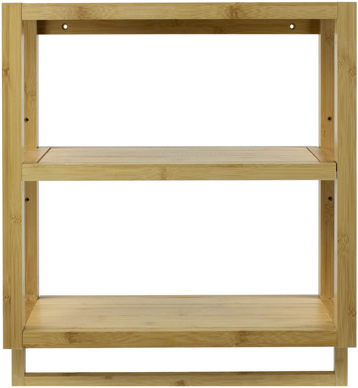 Sorbus Bamboo Finish Bathroom Wooden 3-Tier Wall Mounted Organizer Width 8.25-inch Towel Rack Holder