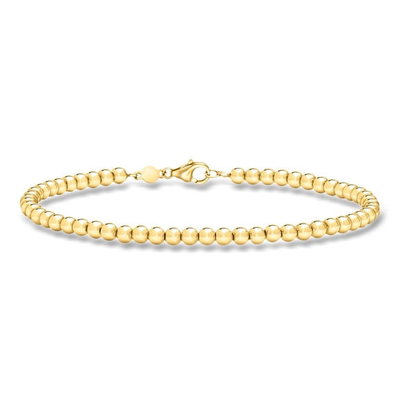 Pure Collection by Ross-Simons Italian 3mm 14kt Yellow Gold Bead Bracelet, Women's, Adult
