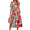 Red-Floral, variant on Fantaslook Pleated Summer Dresses for Women Short Sleeve A Line Midi Dress Flowy Floral Sundress Casual Dress with Pockets
