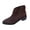 Brown, variant on Ankle Boots for Women Low Heel Suede Dressy Boot with Back Zipper V Cut Slip on Booties