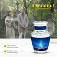 thumbnail image 3 of MUKTIVE Telescope Urn for Adult Ashes, Women & Men Funeral Urns, Small Keepsake Blue Urns for Adult Human Ashes, Funeral Mini Galaxy Urn for Parents, 3 Inch, 3 of 7
