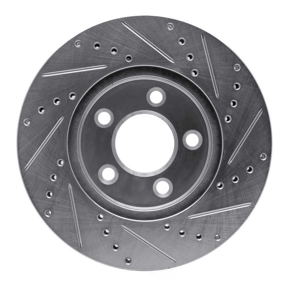 Dynamic Friction Company 631-54056L DFC Brake Rotor - Drilled And Slotted - Silver