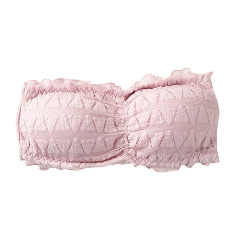 

HGWXX7 Plus Size Bra Women New Invisible Tube Top Beathable Wrapped Chest Strapless Underwear