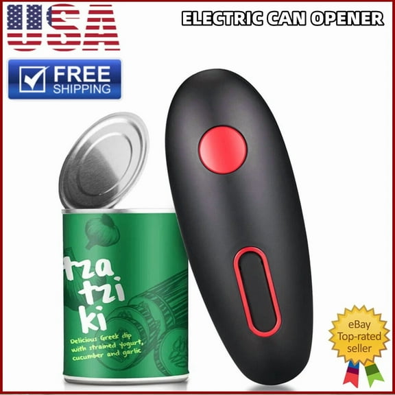 Automatic Electric Can Opener One Touch Hand Free Cans Cut At 360° Along The Lid