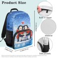 thumbnail image 7 of Aplkyhs Cute Penguin School Backpack for Students Age 6-18 Large Capacity Ergonomic Adjustable Padded Breathable Shoulder Straps Book Bag for Kids Boys Girls Back to School Gifting, 7 of 7
