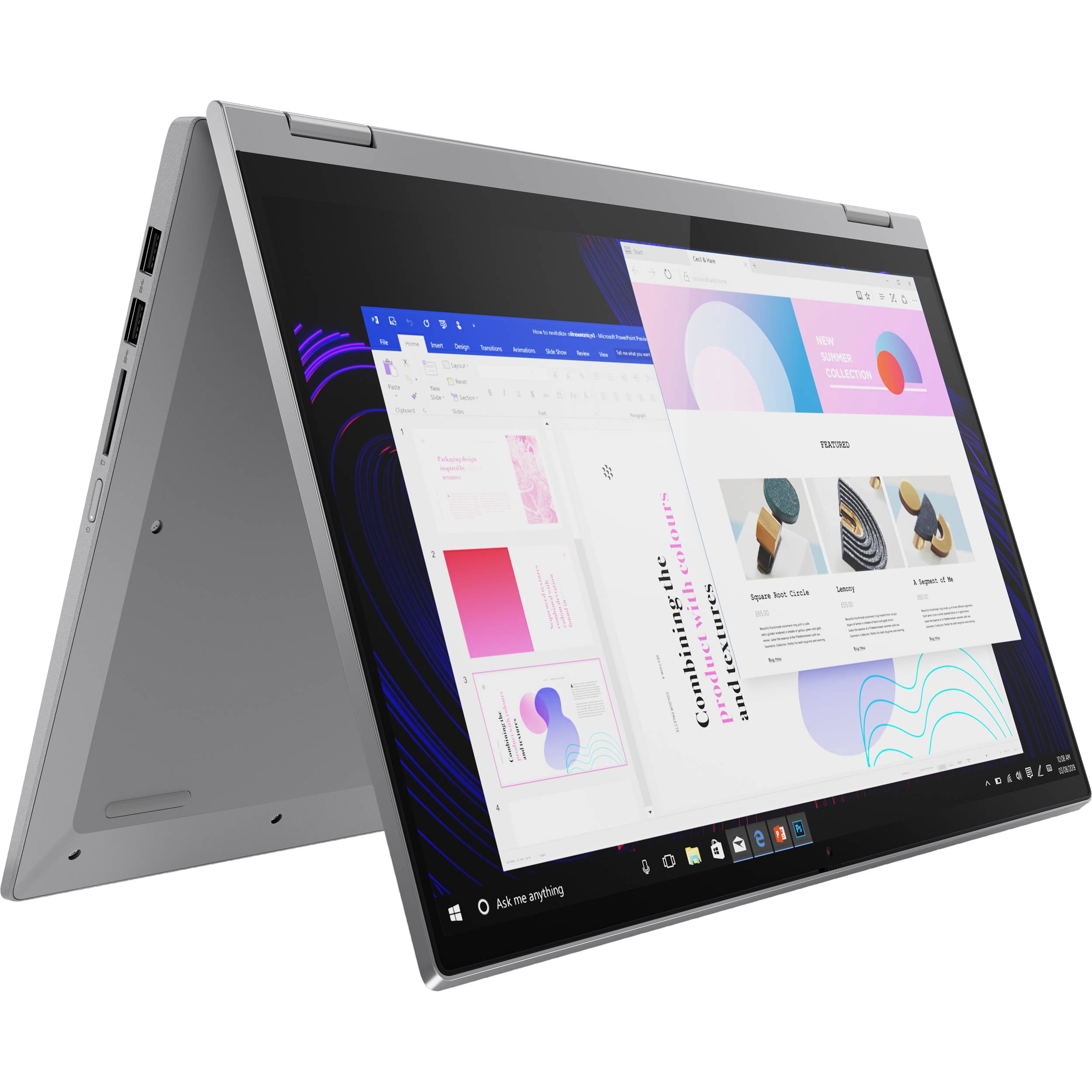 Lenovo IdeaPad Flex 5-15IIL-05 81X30009US 15.6" 2 in 1 Notebook - Intel Core i5-1035G1 - 8GB RAM - 256GB SSD - 1920 x 1080 - Intel UHD Graphics - Windows 10 Home - Platinum Gray