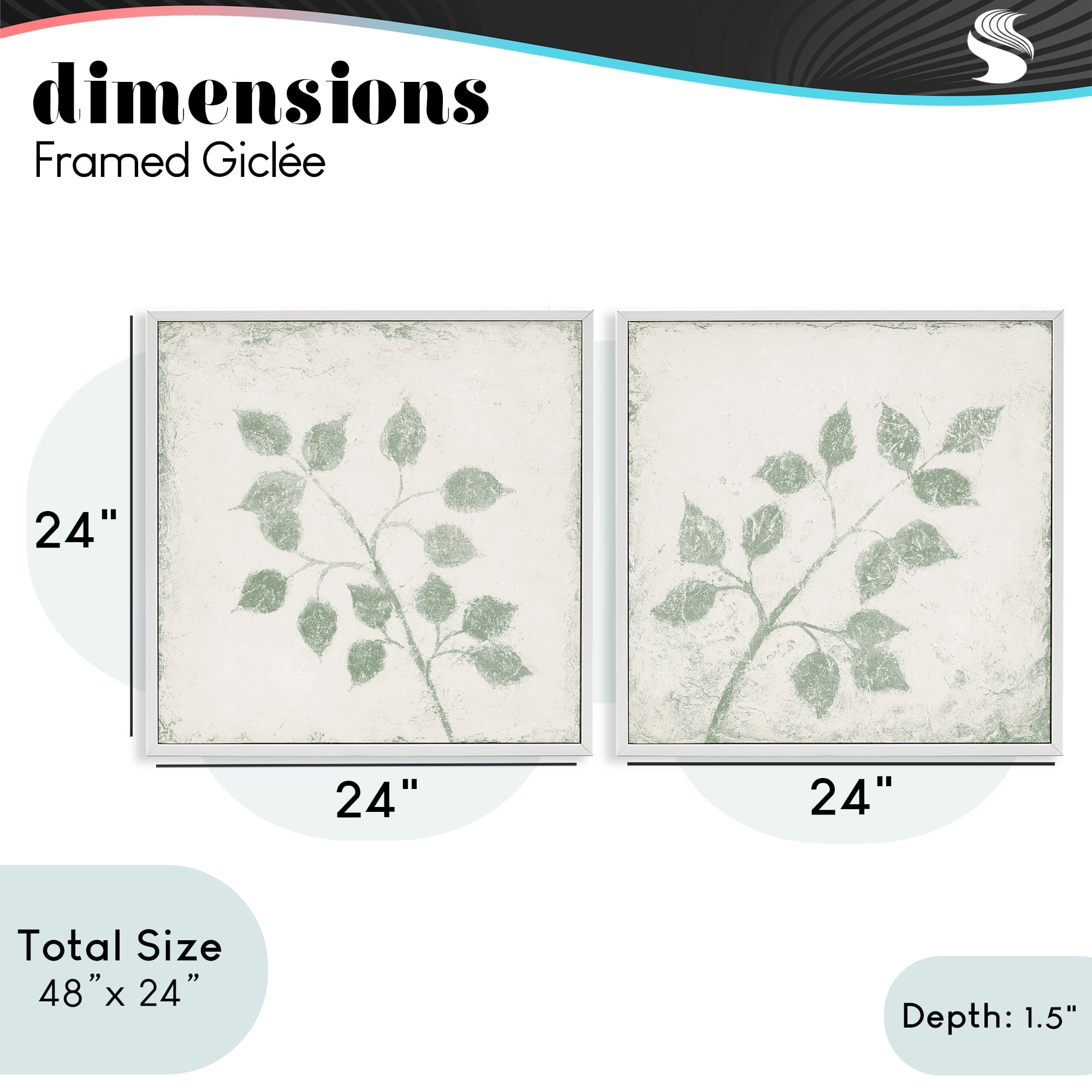 Stupell Industries November Leaves Soft Plants 2 Piece White Framed Giclee Art Set, design by Michael Marcon
