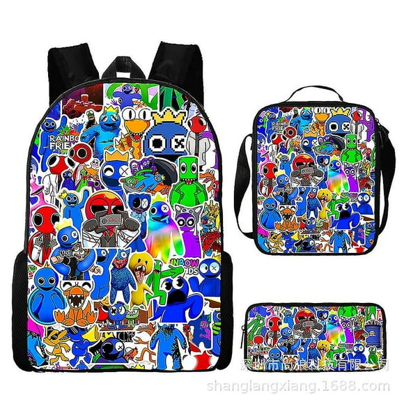 Rainbow Friends Rainbow Friends Student School Bag Children's Backpack Digital Printing Backpack Satchel Bag