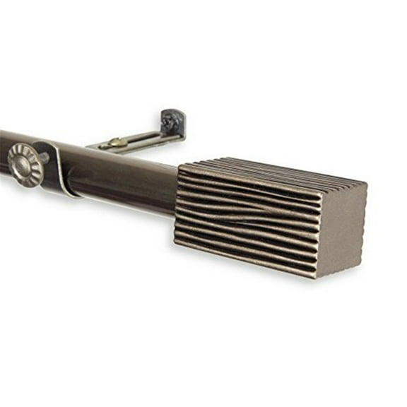 Alder 13/16 inch Curtain Rod-Color:Antique Brass,Size:28-48"