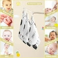 thumbnail image 2 of GZHJMY Baby Gauze Towels for Kids Soft Handkerchief Newborn 100% Cotton Smile Animal Cute Anime Absorbent 12x12 Inch 3 Pack, 2 of 7