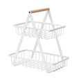 thumbnail image 1 of Cesta De Pan Portátil Cesta De Almacenamiento De Soporte De Fruta De 2 Niveles Desmontable Blanco Sunnimix soporte de cesta de frutas, 1 of 8