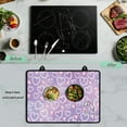 thumbnail image 5 of SEANATIVE Stove Top Cover for Electric Stove Multi-Purpose Stove Dust-proof Cover Protector Heat-Resistant Stovetop Mat for Induction Cooktops, Pearl Diamond Violet Pink Valentine's Day, 5 of 7