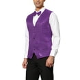 thumbnail image 4 of NOMADIC NOOK Men's Shiny Sleeveless Sequin Suit Vest with Bow Tie 2 Pack, 4 of 6