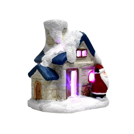 

Christmas Decoration Night Light Luminous Cottage with Lamps Dreamy European Style Mini House Decor Ornaments Props