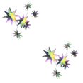 thumbnail image 3 of Kearding 1 Juego de decoraciones de estrellas, adorno colgante, colgante de estrellas estéreo Simple, colgantes de Navidad, decoración Vistoso 2piezas, 3 of 6
