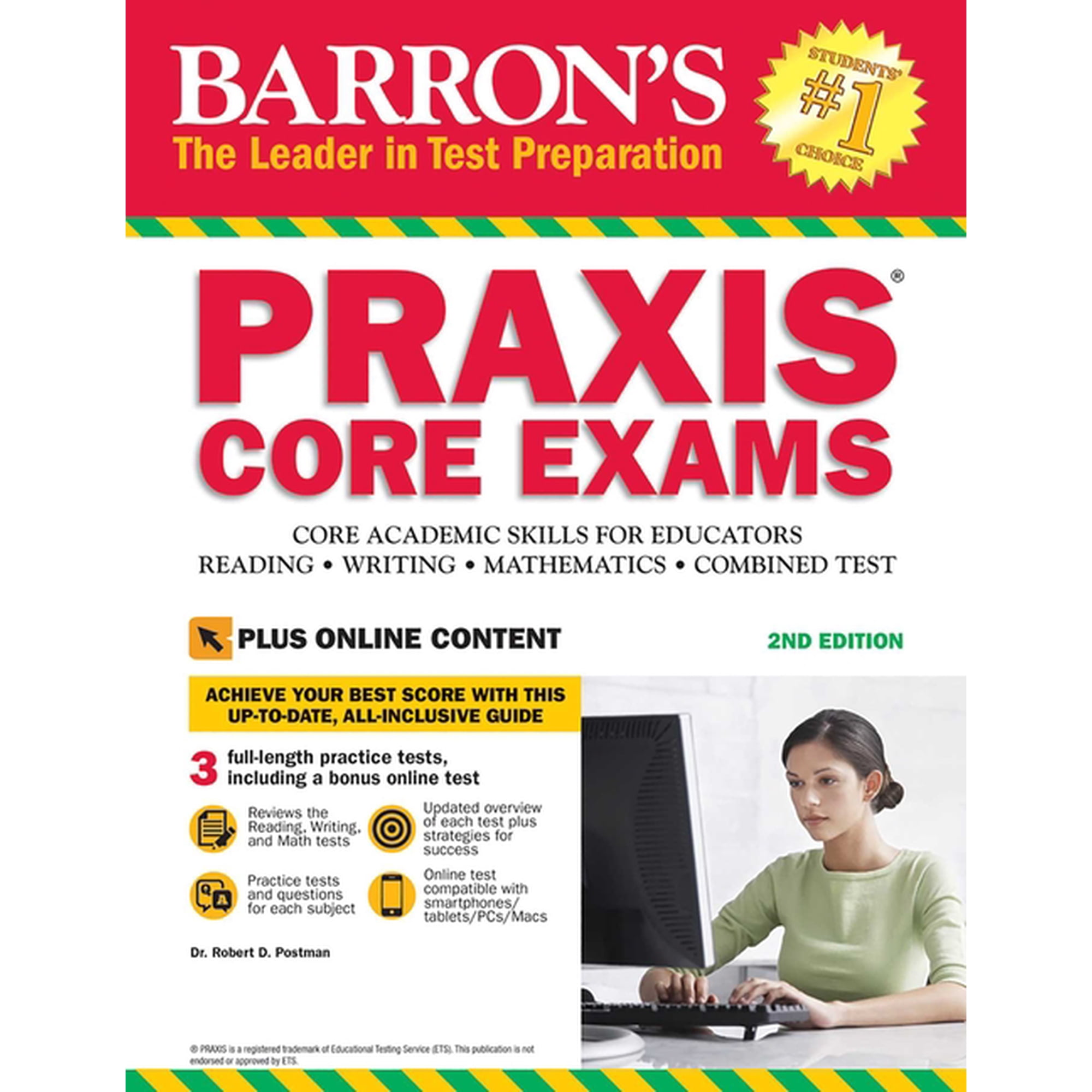 Barron's Test Prep PRAXIS Core Exams: Core Academic Skills for Educators, (Paperback)