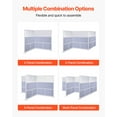thumbnail image 4 of VEVOR Office Divider Privacy Partition, 1-Pack, 70" x 70" Modular Wall Room Divider, PET Workstation Cubicle Partition with Frosted Windows, Freestanding Privacy Panel Wall for Office Library, 4 of 9