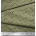 thumbnail image 3 of Soimoi Green Rayon Fabric Artistic Waves Abstract Print Fabric by the Yard 42 Inch Wide, 3 of 3