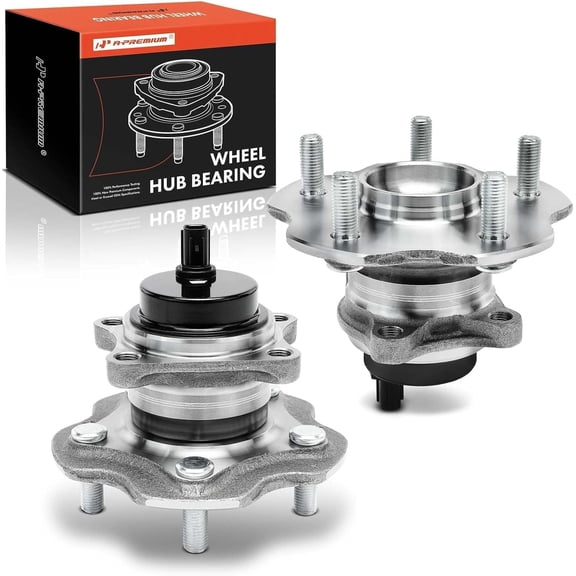 A-Premium 2 x Rear Wheel Bearing and Hub Assembly with ABS & 5-Lug Compatible with FWD Toyota Lexus & Scion Models Only - 2006-2021 - RAV4 HS250h NX200t NX300 NX300h iM tC