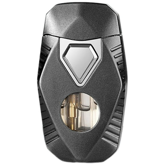 Dual Soft/Jet Flame Windproof Torch Lighter, Glow-in-the-Dark Geometric Lighter for Men's Gift, Refillable Butane Lighters