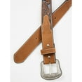 thumbnail image 2 of Cody James Men's Floral Tooled Contrast Belt Brown 42, 2 of 2