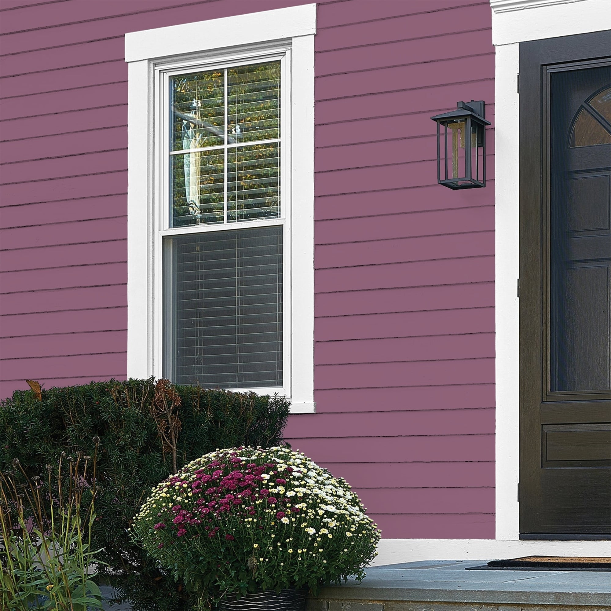 Glidden One Coat Victorian Plum / Purple Flat Exterior Paint with Primer, 1 Gallon