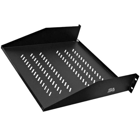 2 Inch Shelf Seismic Audio 2 Space Vented PA Rack Case Shelf - 18 Inch Deep 2U Server Mount Network Shelf - SARCS-06 ()