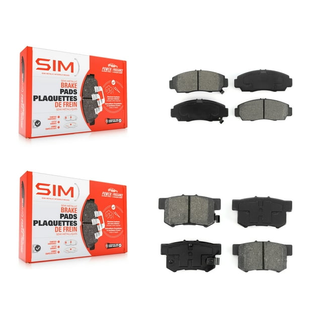 SIM Front Rear Semi-Metallic Brake Pads Kit for Car Honda Accord Acura TL TSX CL RL KSM-100335