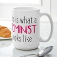 thumbnail image 6 of CafePress - This Is What A Feminist L - 15 oz Ceramic Large White Novelty Mug, 6 of 6
