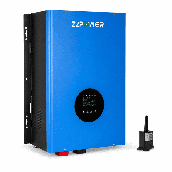 ZLPOWER 8000W 48V Hybrid Solar Inverter – 24000W Surge, Dual MPPT, UL1741 Certified, 120/240V Split-Phase Pure Sine Wave for Home & Business Backup