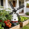 thumbnail image 1 of Solar-Powered Windmill Lighthouse Ornament for Garden with Rotating Light and Waterproof Design, 1 of 6