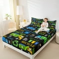 thumbnail image 4 of Castle Fairy Boys Cartoon Car 4 Pieces Queen Sheet Sets,Trash Truck Ultra Soft Flat Sheet,Garbage Truck Queen Fitted Sheet,Super Cozy Room Decor, 4 of 7