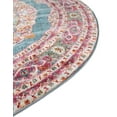 thumbnail image 4 of Unique Loom Baracoa Collection Area Rug - Regla (5' 5" Round Turquoise/Ivory), 4 of 7