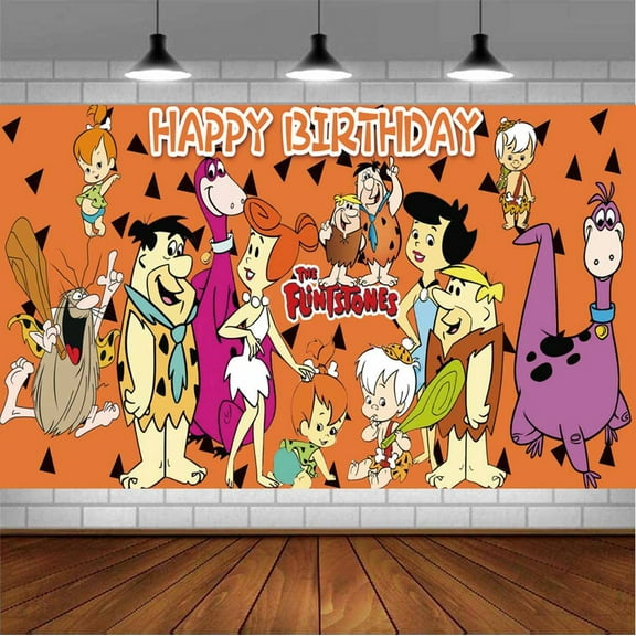 Flintstones Background Banner Birthday Backdrop Party Supplies Taspestry Wall Decor Post Lover