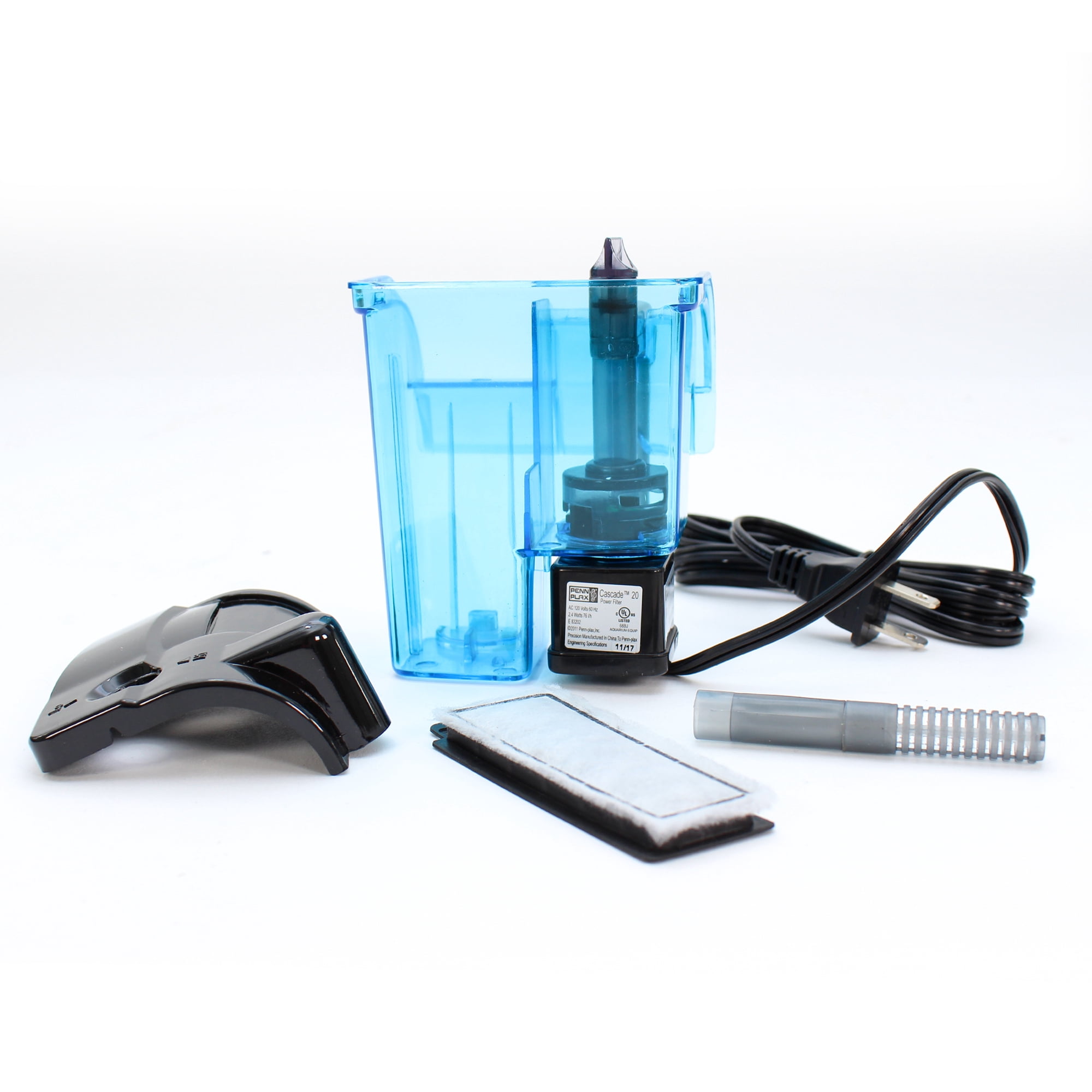 Penn-Plax Cascade 80 Power Aquarium Filter – Hang-on Filter with Quad Filtration