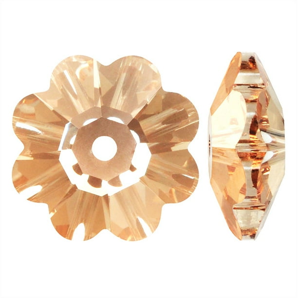 Swarovski Crystal, 3700 Flower Margarita Beads 6mm, 12 Pieces, Crystal