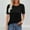 #Black, variant on DPTALR George Women's Summer Spring Tops,Trendy Vacation Outfits,Short Sleeve Business T-Shirts,Fashion Casual Blouses,Black,Size M