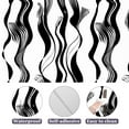 thumbnail image 4 of Peel and Stick Wallpaper Abstract seamless black white pattern waves urban theme Canvas Texture Removable Wall Murals Large Wall Stickers for Living Room Bedroom Home Decoration, 4 of 5